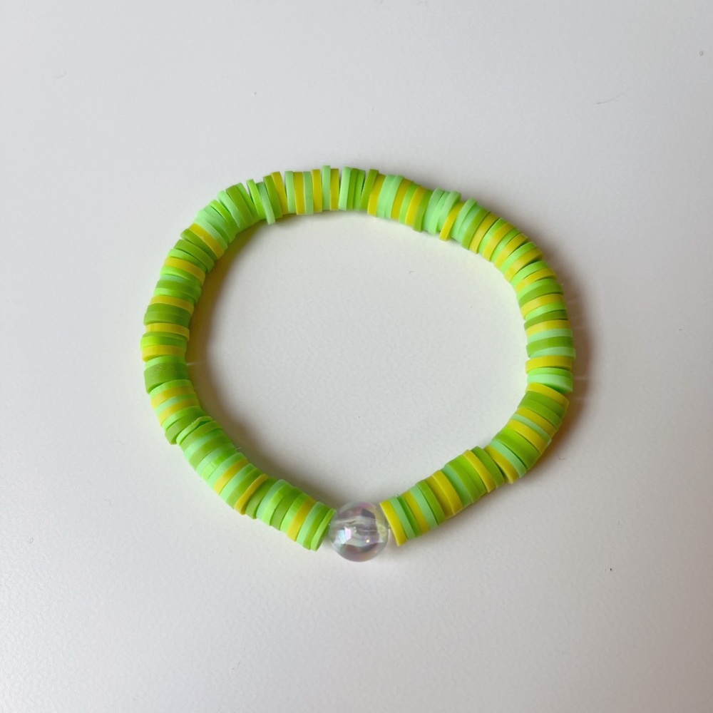 Shades Of Green Stretchy Bracelet